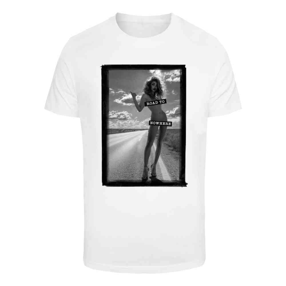 Mister Tee - Road To Nowhere Heren Tshirt - Wit